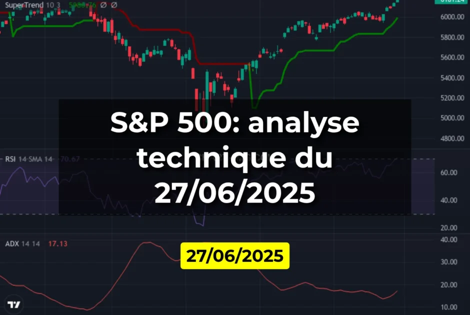 S&P 500: analyse technique du 27/06/2025