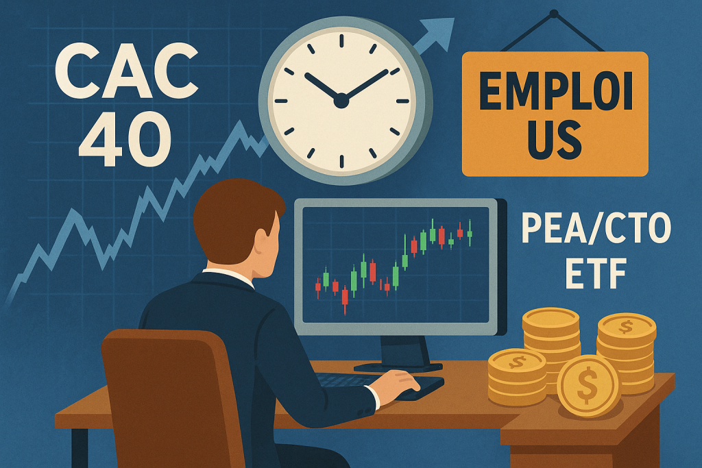 CAC40 en Attente avant l'Emploi US : Faut-il Bouger ou Patienter ? Mode d'Emploi pour Investisseurs PEA/CTO et ETF