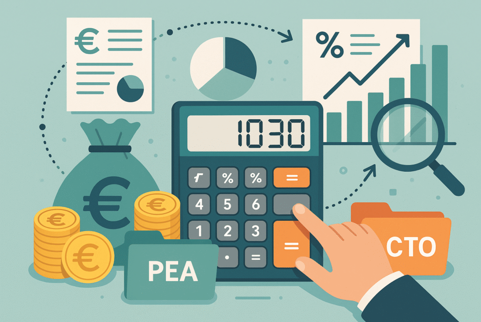 Dividendes 2025 : Calculez Votre Gain Réel sur PEA & CTO (Guide, Simulations et Astuces d'Optimisation)