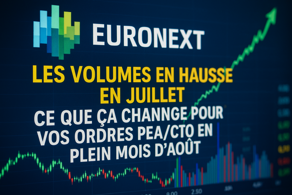 Euronext dope les volumes en juillet : ce que ça change pour vos ordres PEA/CTO en plein mois d'août