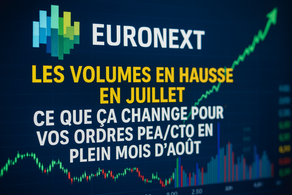 Euronext dope les volumes en juillet : ce que ça change pour vos ordres PEA/CTO en plein mois d'août