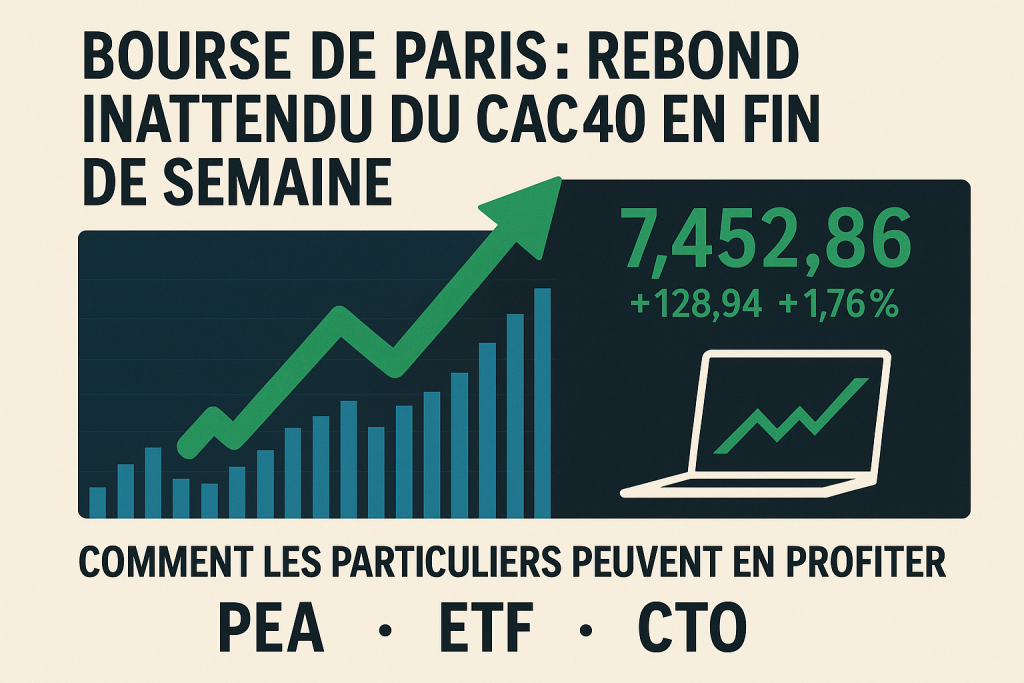 Bourse de Paris : Rebond Inattendu du CAC40 en Fin de Semaine – Comment les Particuliers Peuvent en Profiter (Stratégies PEA, ETF, CTO – Septembre 2025)