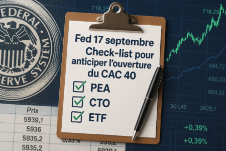 Fed 17 septembre : La Check-list Ultime pour Anticiper l'Ouverture du CAC40 (PEA/CTO/ETF)