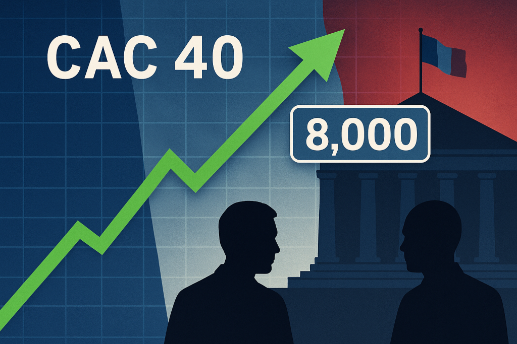 CAC 40 Rebondit au-dessus de 8 000 Points : Vrai Signal ou Illusion dans un Climat Politique Sous Tension ?
