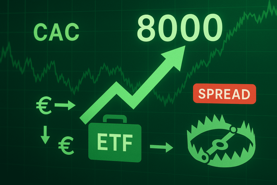 CAC40 à 8 000 points : que se passe-t-il vraiment dans les ETF ? Spread, flux et pièges cachés pour les investisseurs PEA/CTO