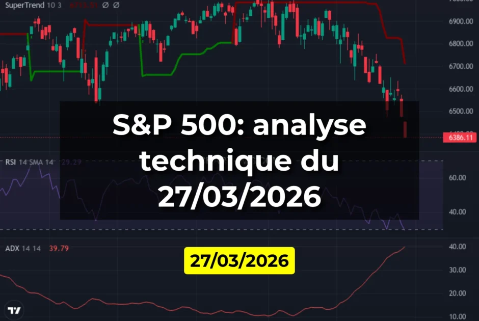 S&P 500: analyse technique du 27/03/2026