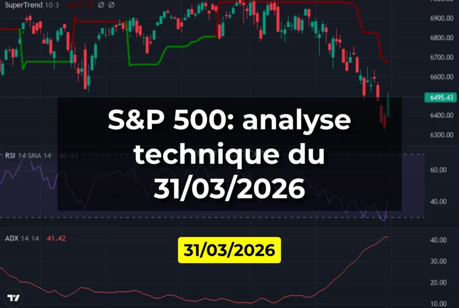S&P 500: analyse technique du 31/03/2026